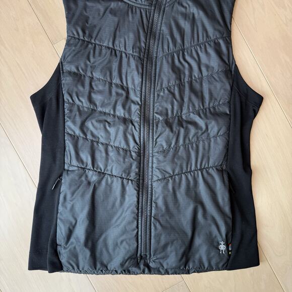 Smartwool Smartloft 60 Hoodie Vest Women's Large Black Full Zip Insulated - Picture 5 of 9